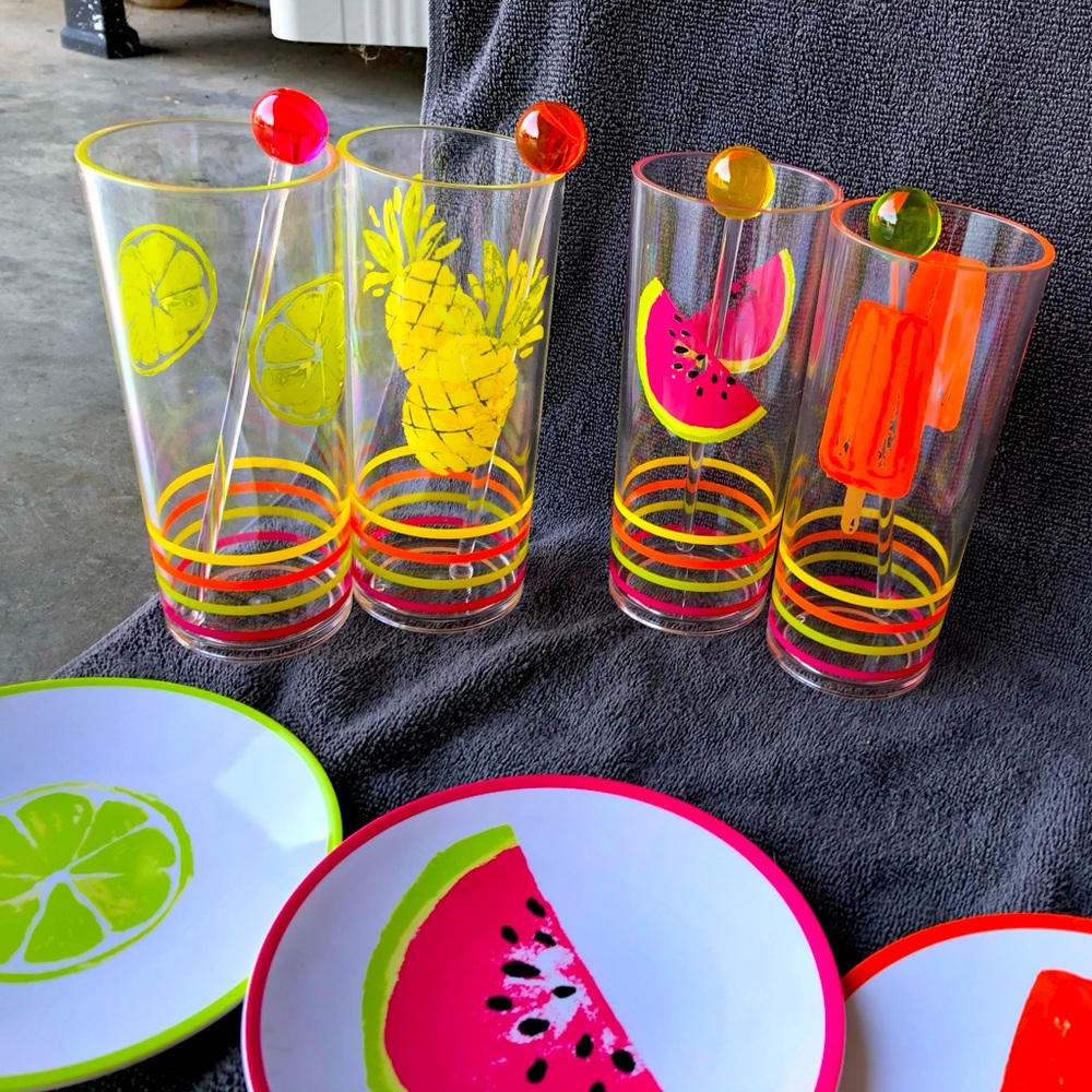 Summer Acrylic glasses